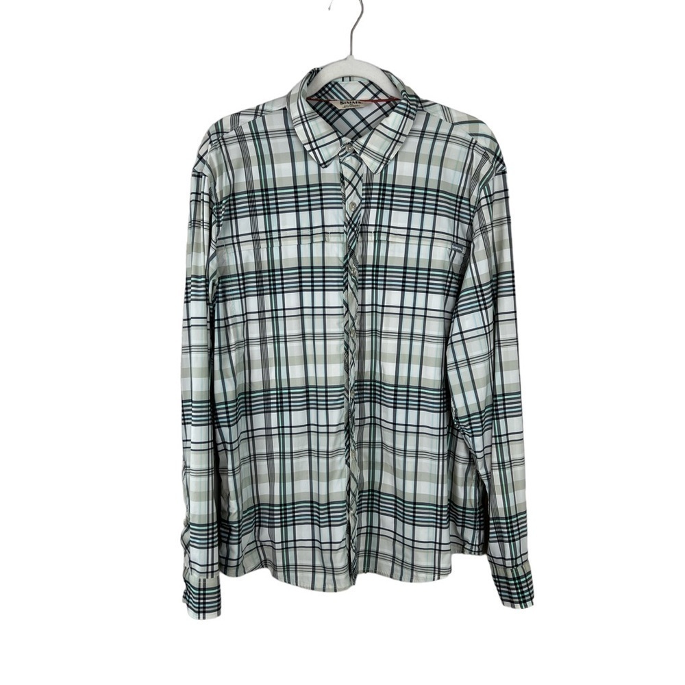 Simms Bugstopper Fishing Long Sleeve Button Up Shirt